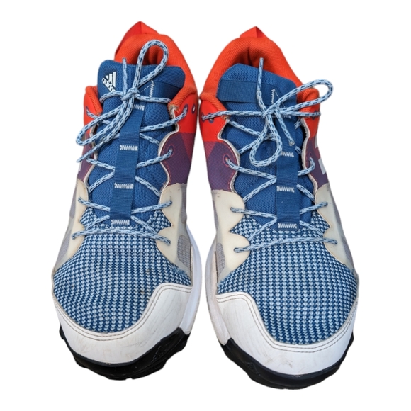 Adidas Kanadia 8 TR tail training running sneakers NEAR NEW white blue orange 10 - Picture 6 of 8